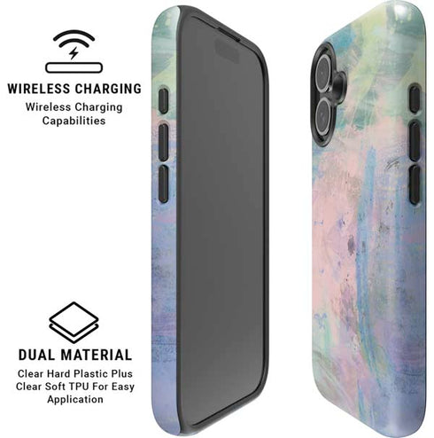 Rose Quartz & Serenity Abstract iPhone 16 Magsafe Impact Case